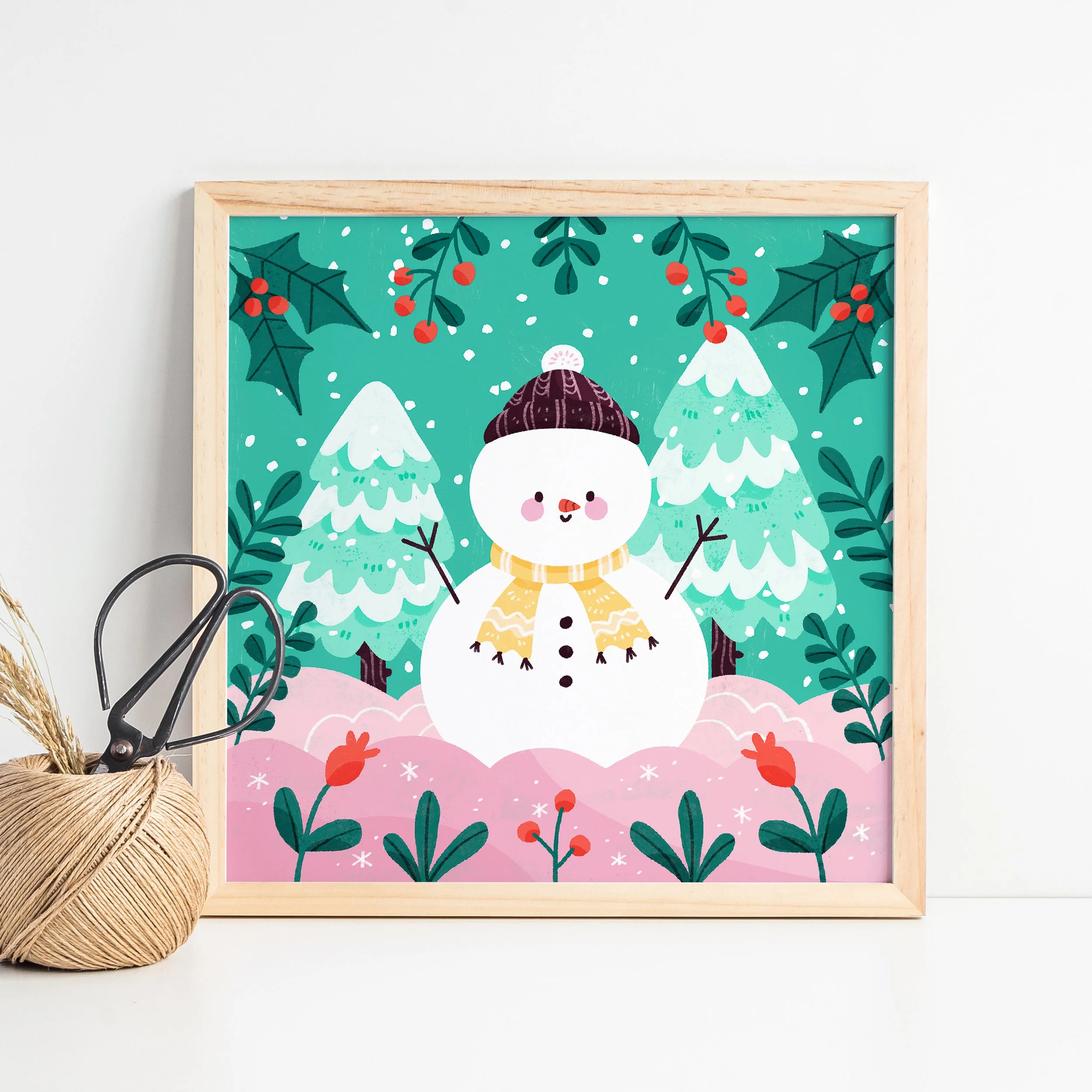 Snowman Art Print