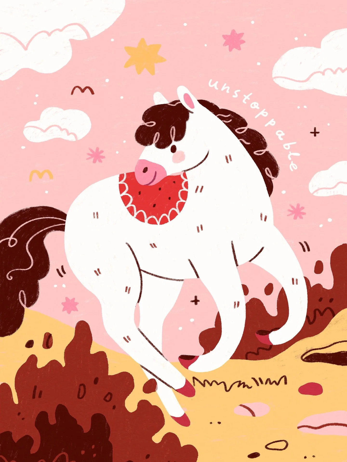 Fire Horse energy 🐎🔥 
I wanted my horse to represent the unstoppable energy I choose to channel when pursuing my goals and the things that matter to me. You would think that it&rsquo;s natural to have it when you&rsquo;re passionate about something