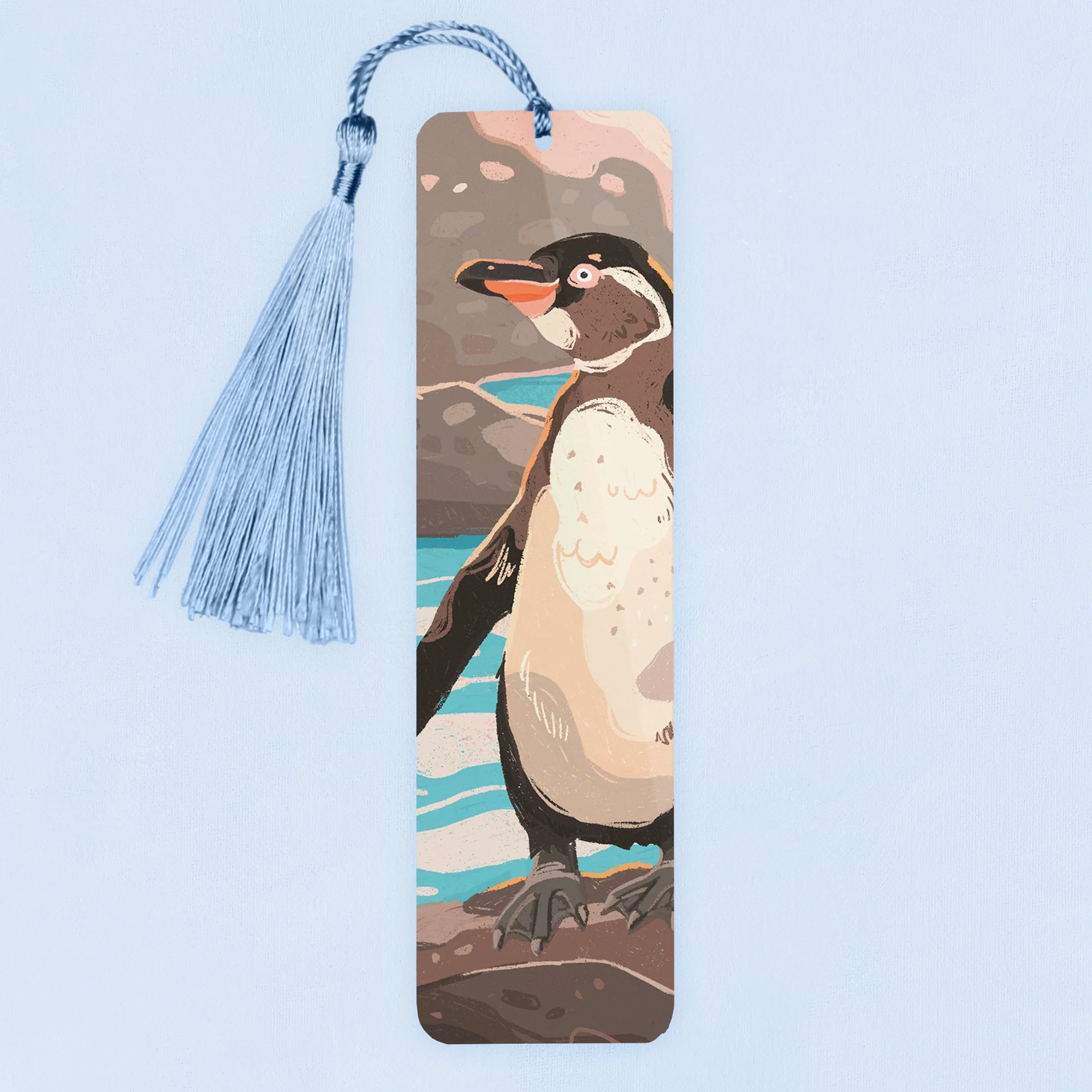 Galapagos Penguin Aluminium Bookmark
