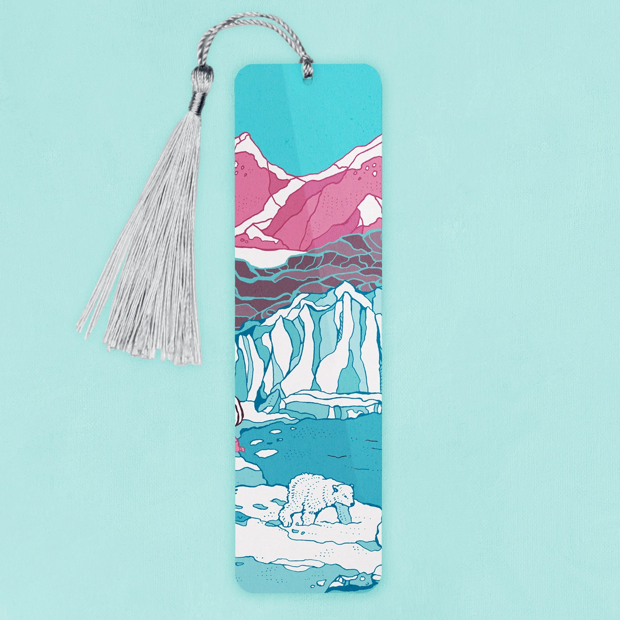 Polar Bear Aluminium Bookmark