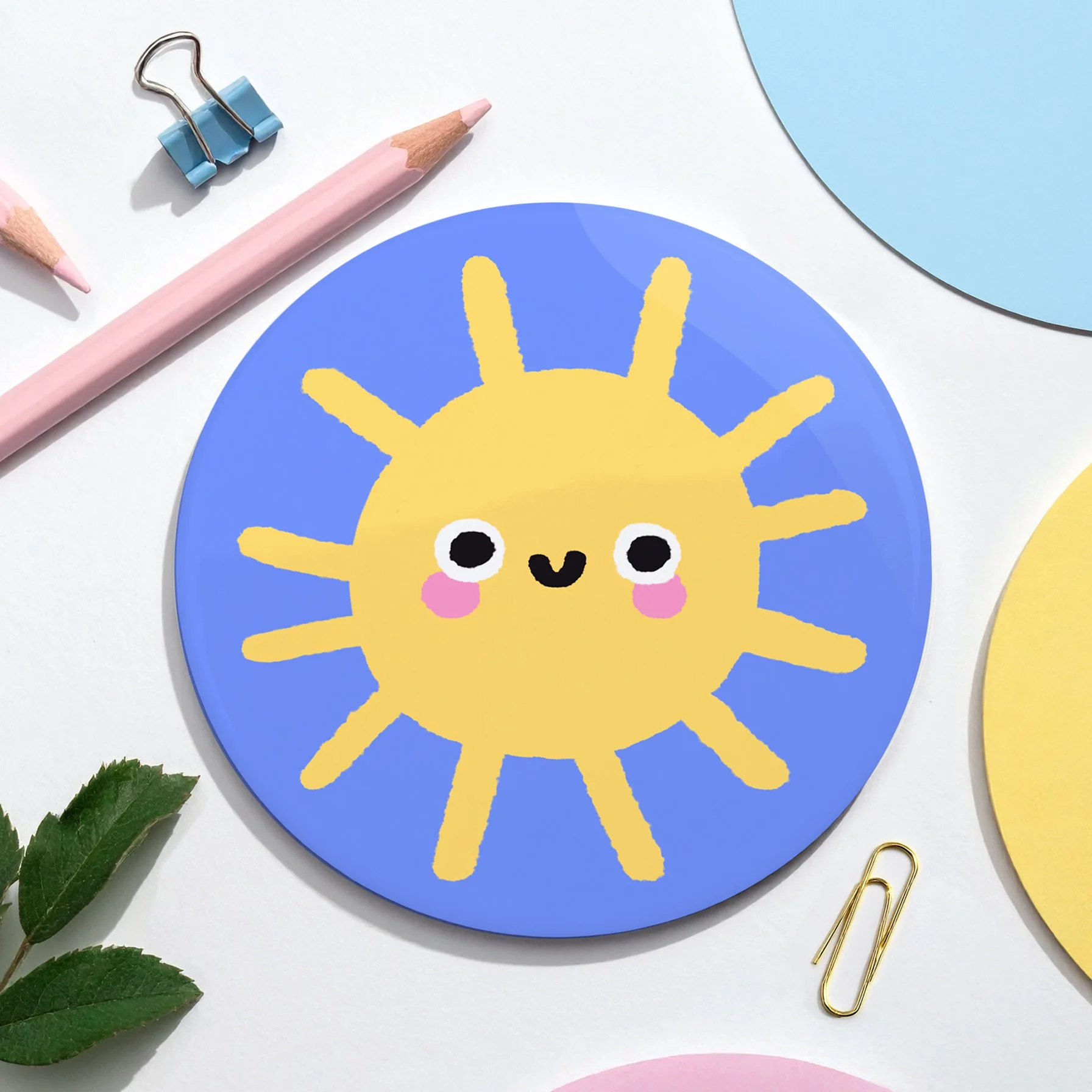 Smiley Sun Coaster