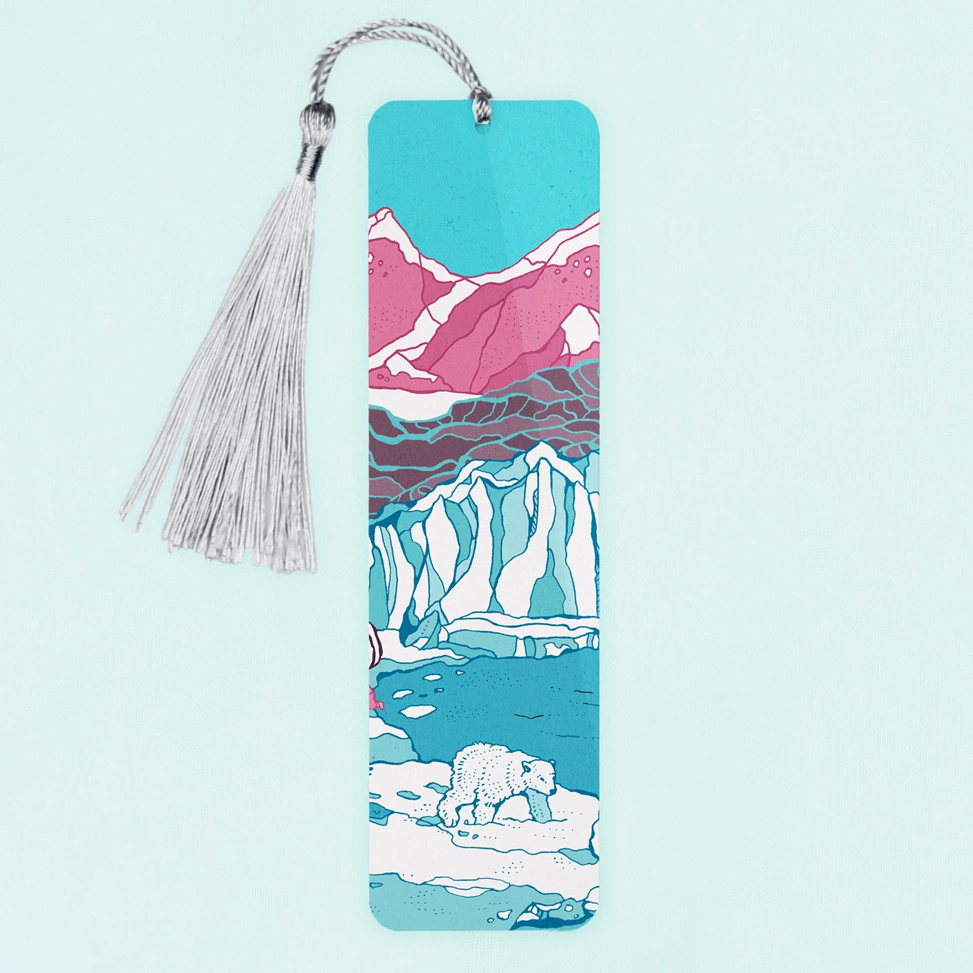Polar Bear Aluminium Bookmark