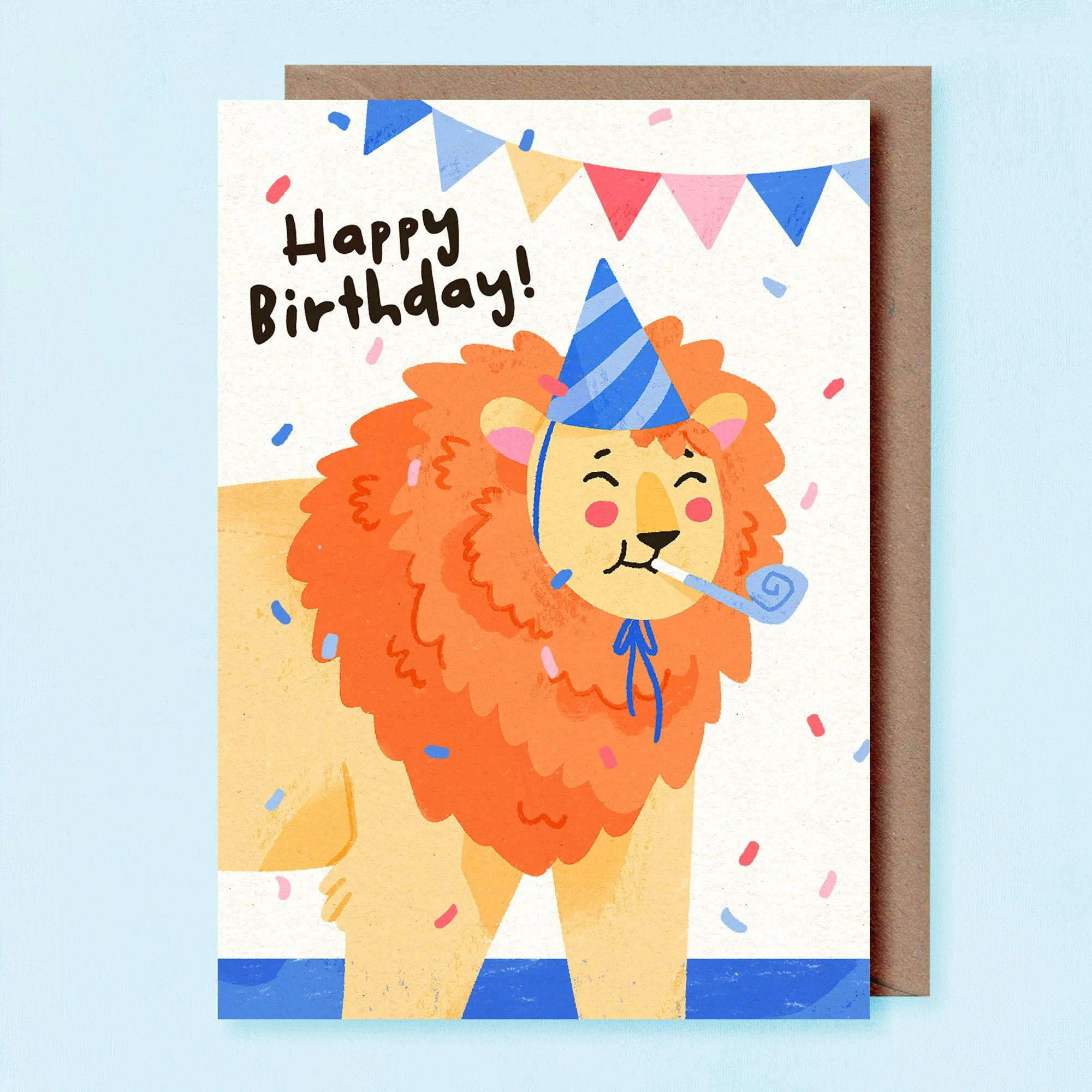 Happy Birthday Lion Greeting Card