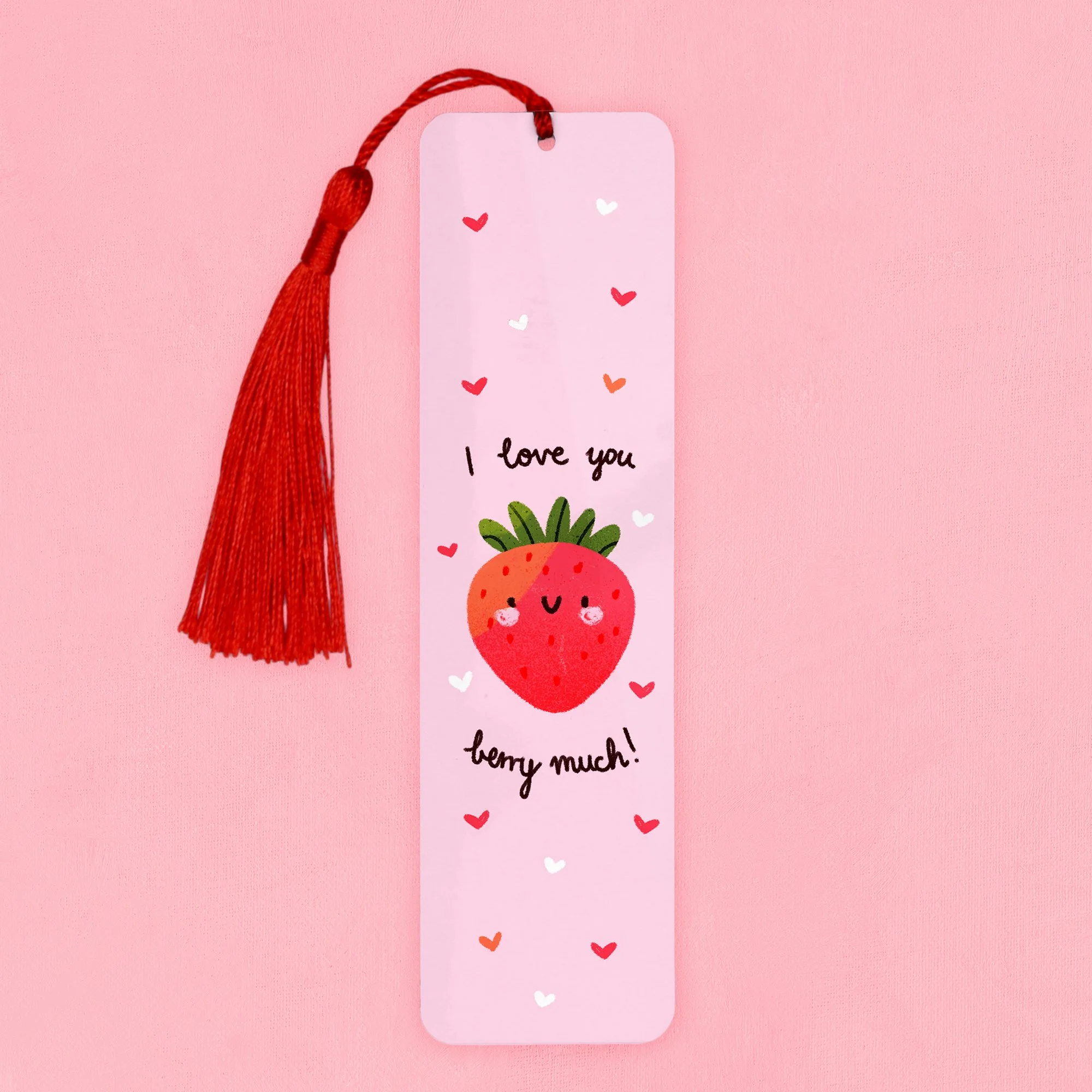 I Love You Berry Much Aluminium Bookmark