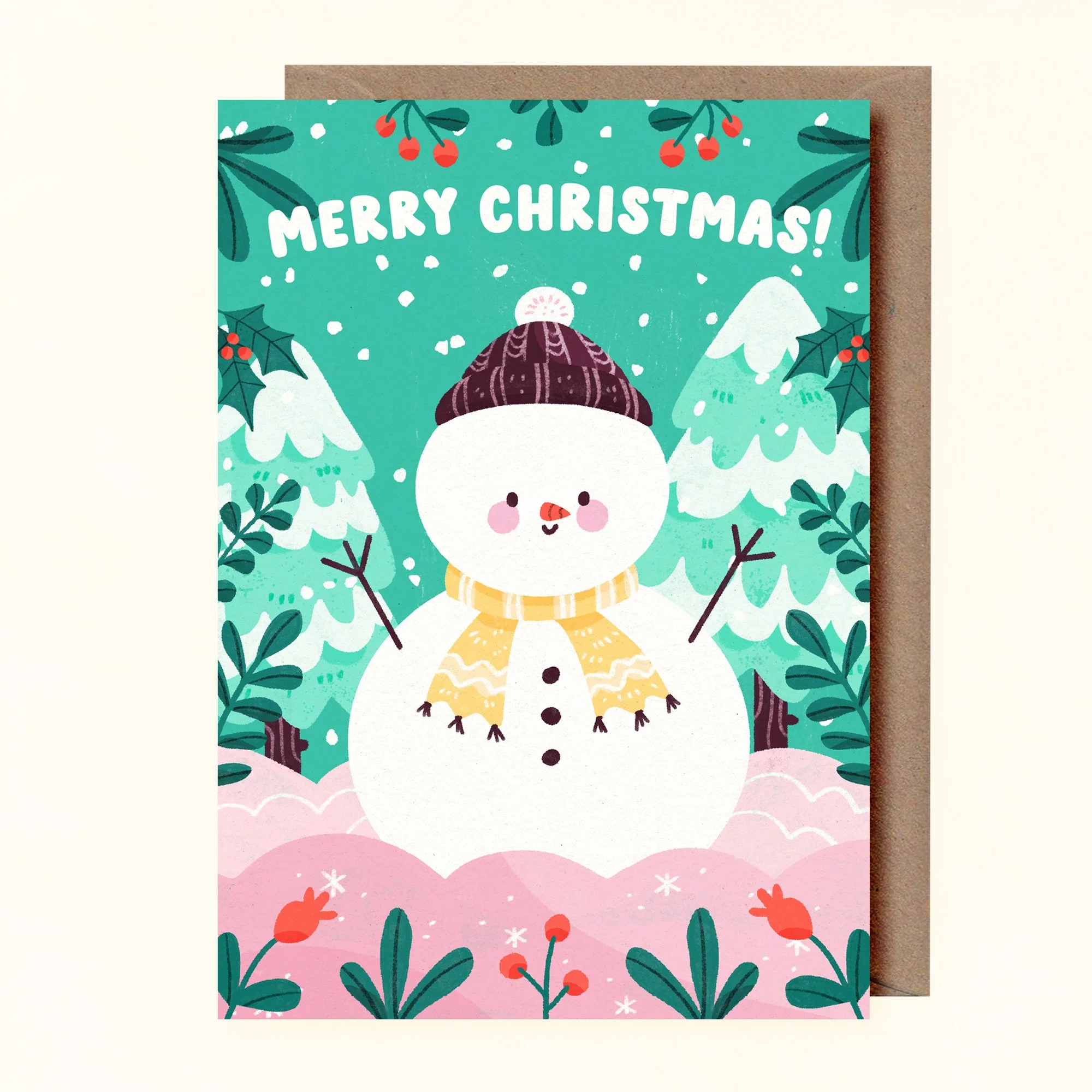 Snowman Christmas Greeting Card