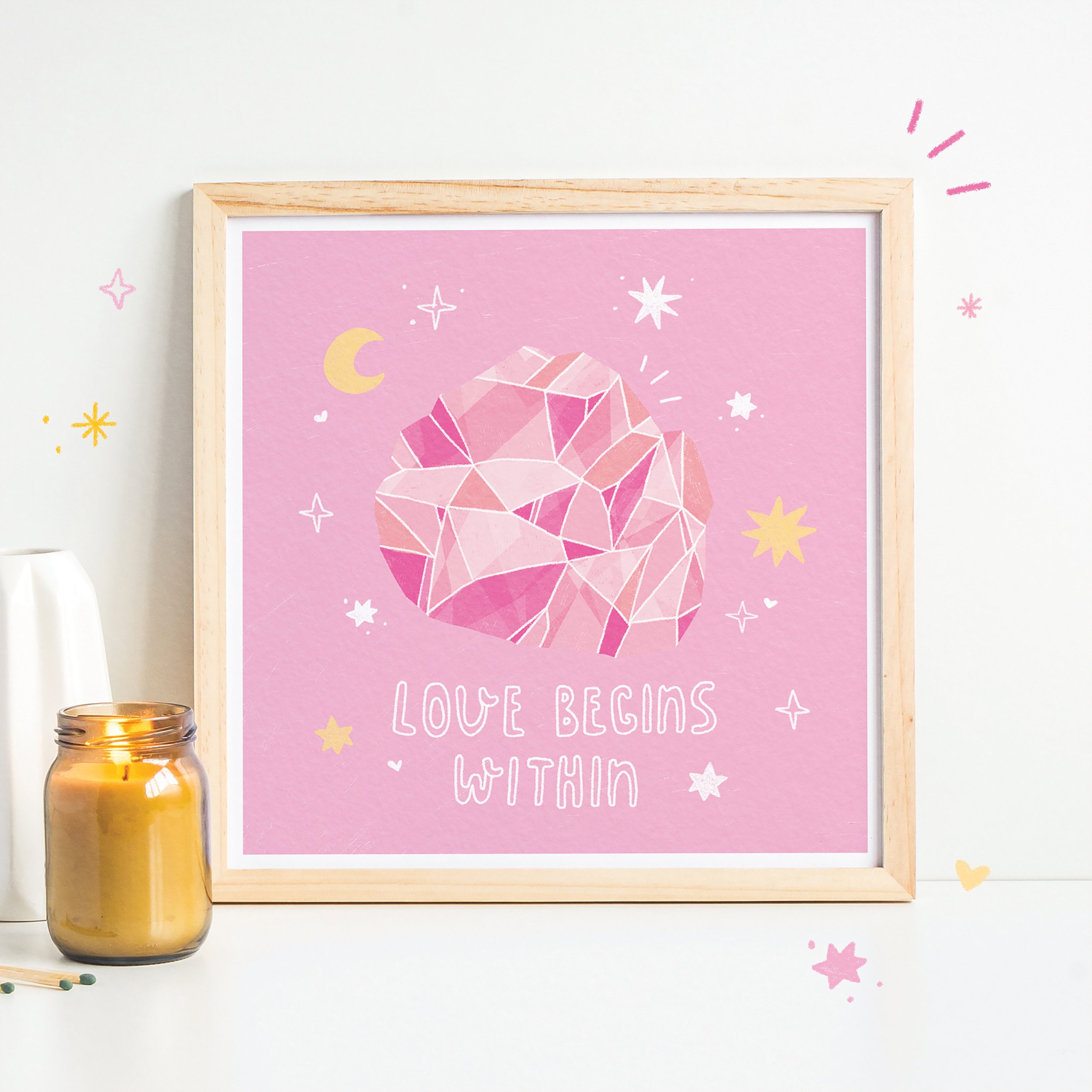Rose Quartz Art Print