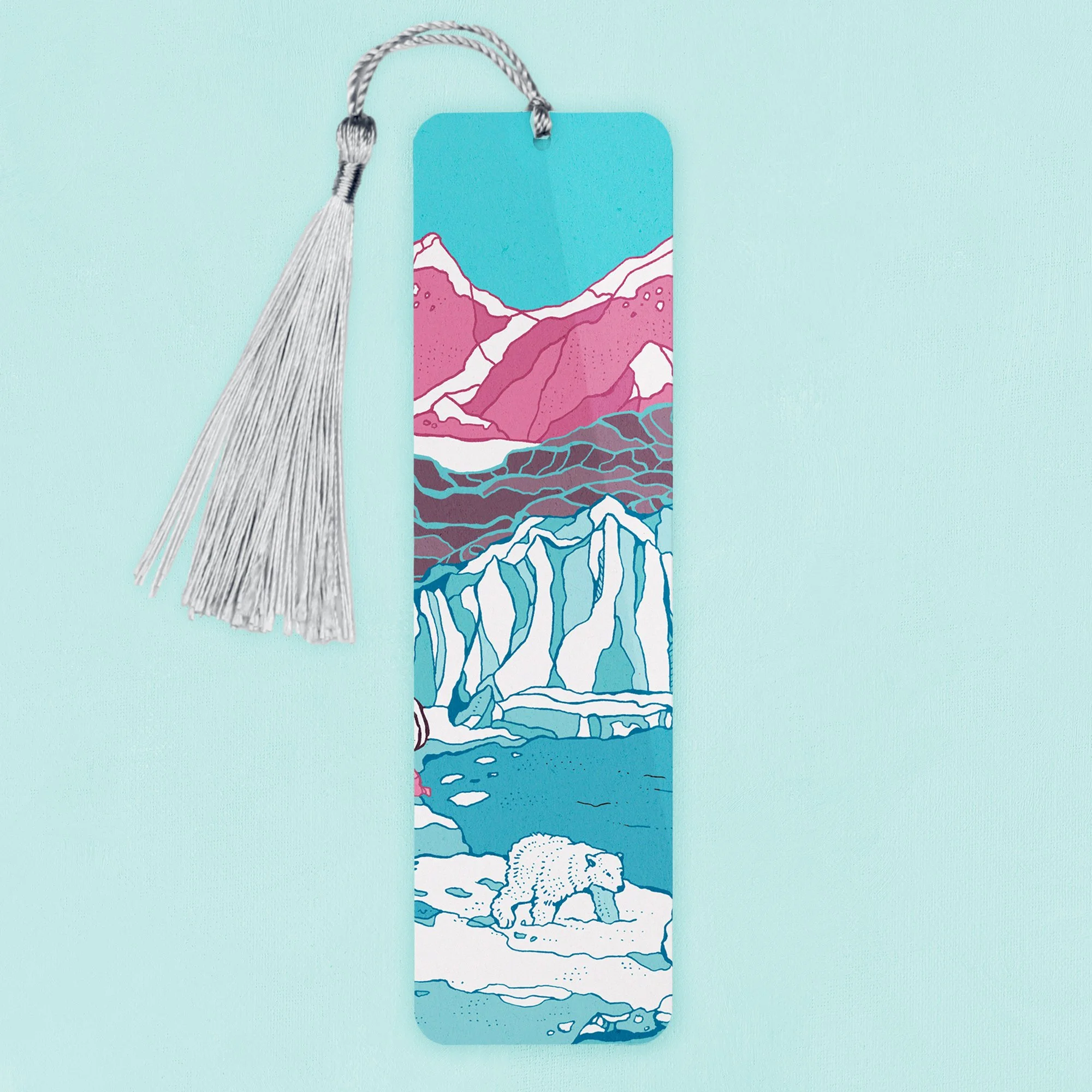 Polar Bear Aluminium Bookmark