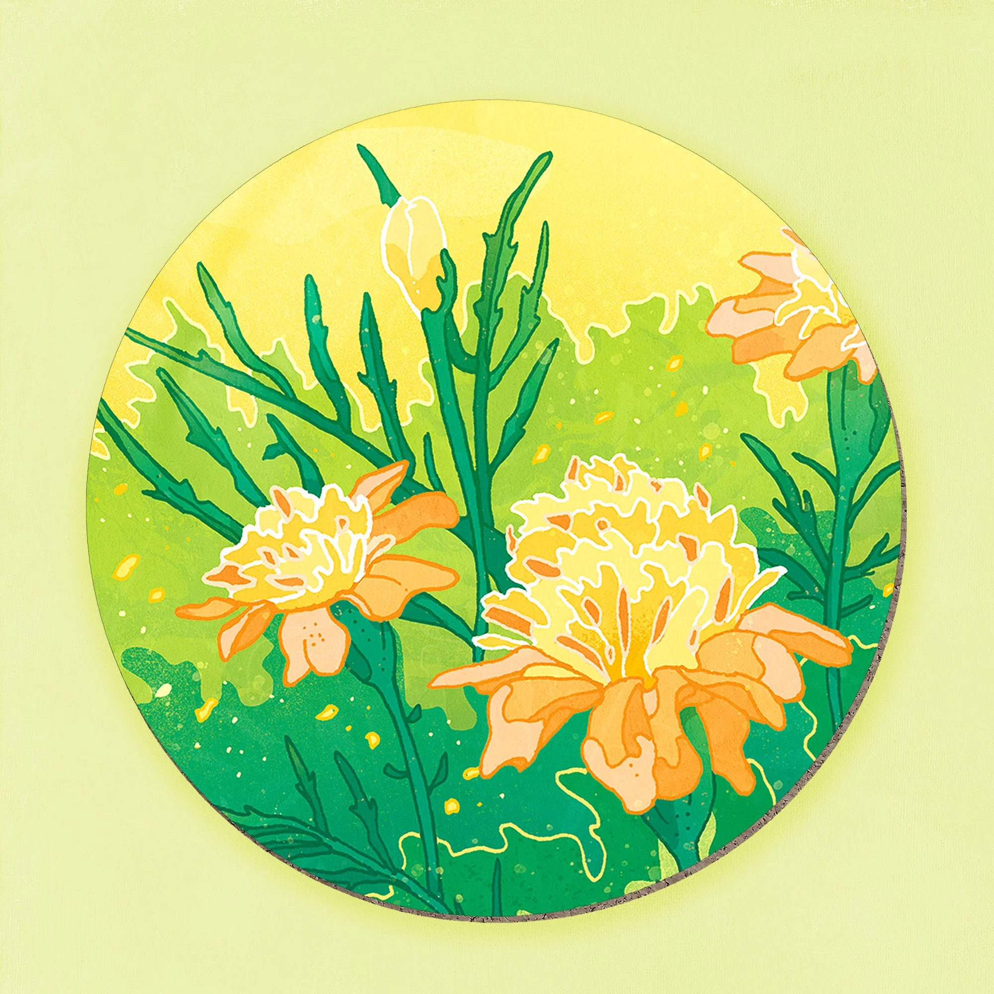 Yellow Flowers Coaster