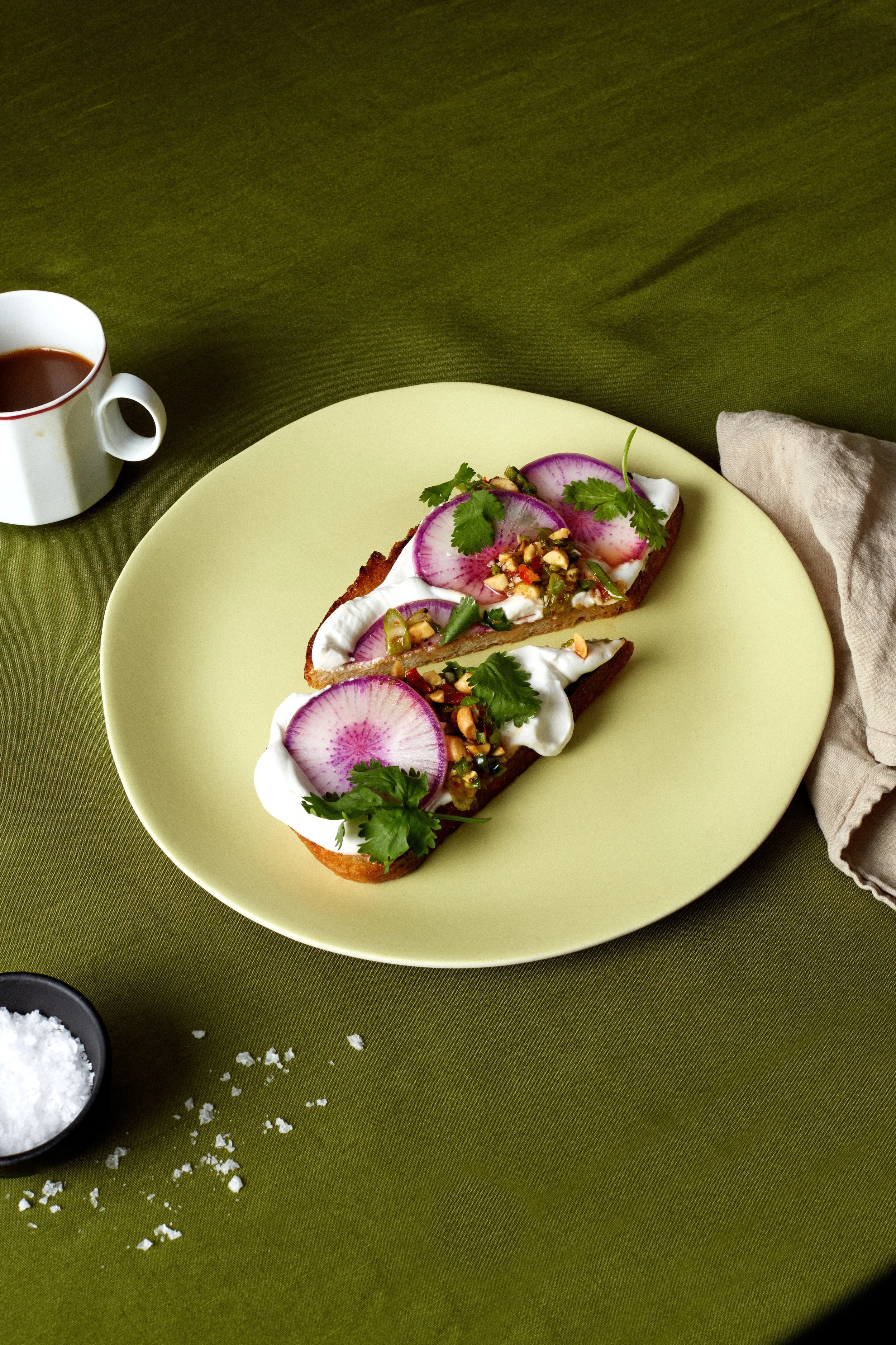 ITK_Spring_Purple Daikon, Coconut Labneh and Peanut Salsa Toast.jpeg
