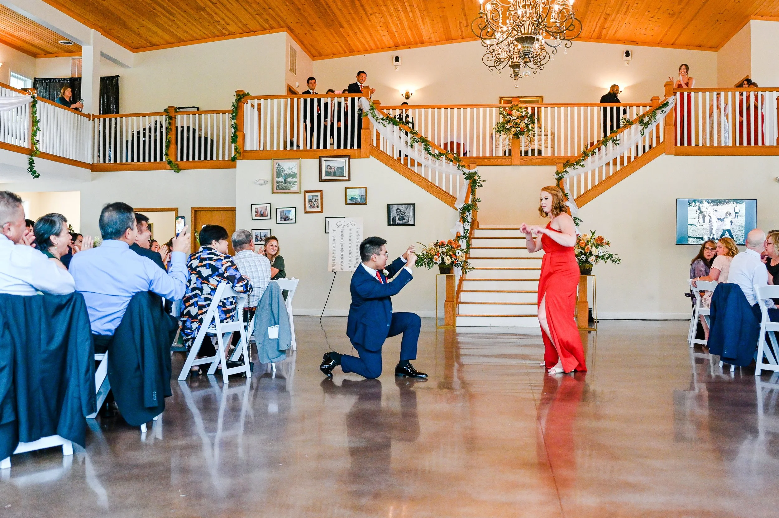 This is a scenic boho elegant rustic view of the inside of the award-winning reception hall outdoor mansion wedding venue Rosewood Manor in Miamisburg at Magnolia Estate. Surrounded by the Greater Dayton, Columbus, and Cincinnati areas. 