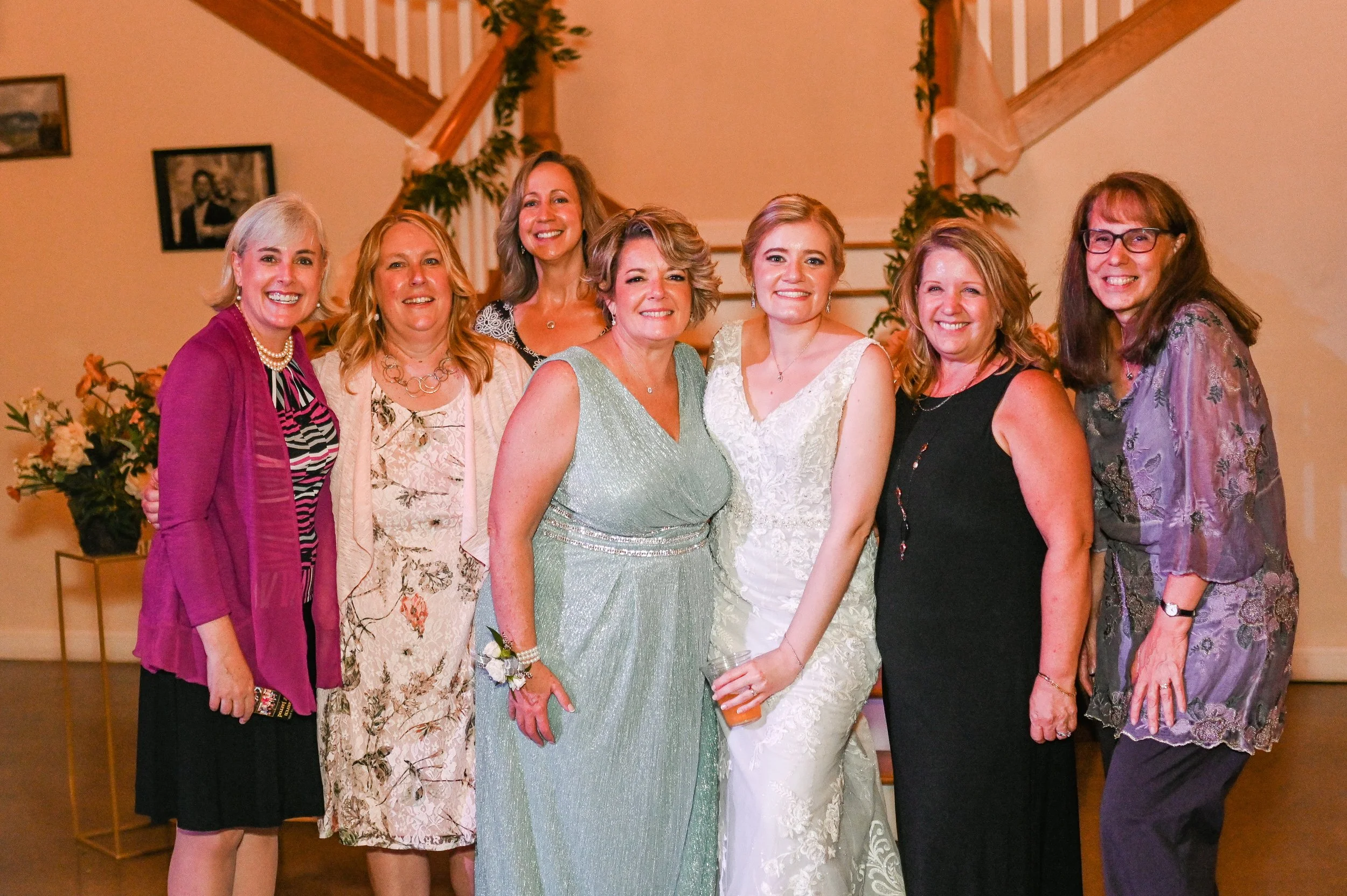 This is a scenic boho elegant rustic view of the inside of the award-winning reception hall outdoor mansion wedding venue Rosewood Manor in Miamisburg at Magnolia Estate. Surrounded by the Greater Dayton, Columbus, and Cincinnati areas. 