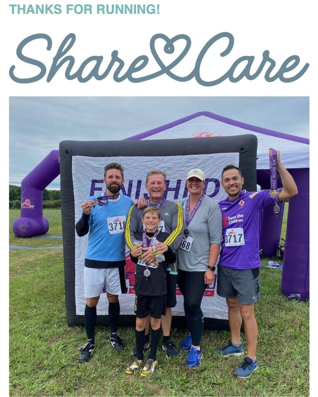 Thanks to everyone who ran our 5K to raise money for Leelanau County Sharecare! Because of you, we were able to raise $1,045 for this important organization! 😍👏

Watch for another Wine Run 5K Charity Race next July!