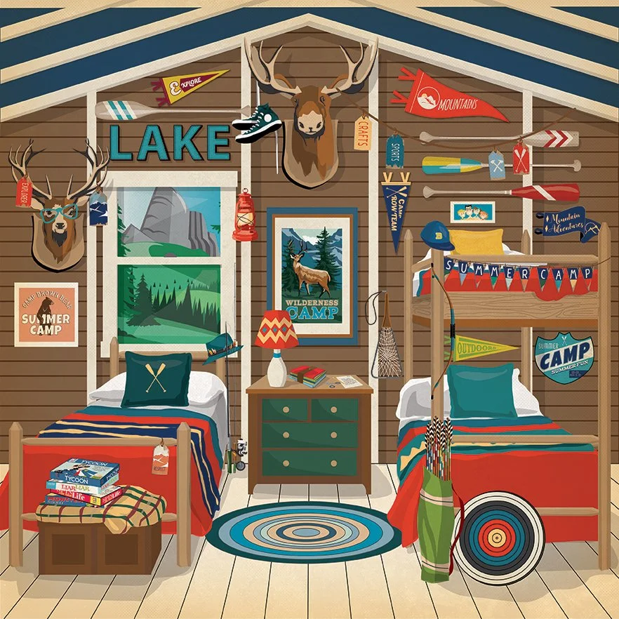 Summer Camp - Part of a 24 piece paper collection.- ©Carta Bella Paper Co.