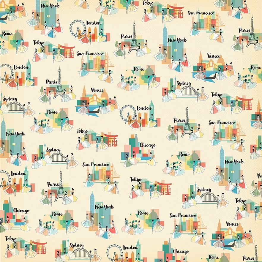 Metropolitan Girl - Part of a 24 piece paper collection. ©Carta Bella Paper Co.