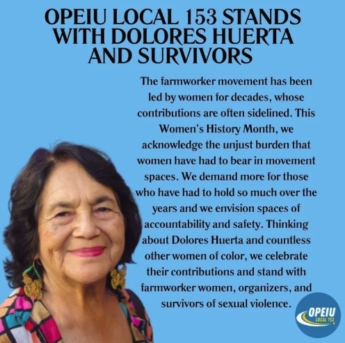 Local 153 Stands with Dolores Huerta