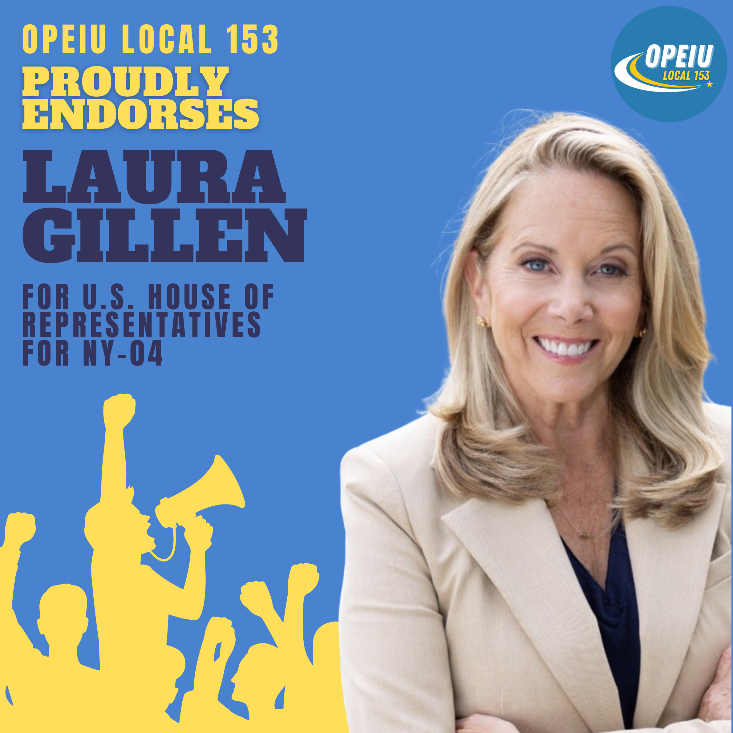LI Edition: OPEIU Local 153 endorses Congresswoman Laura Gillen!