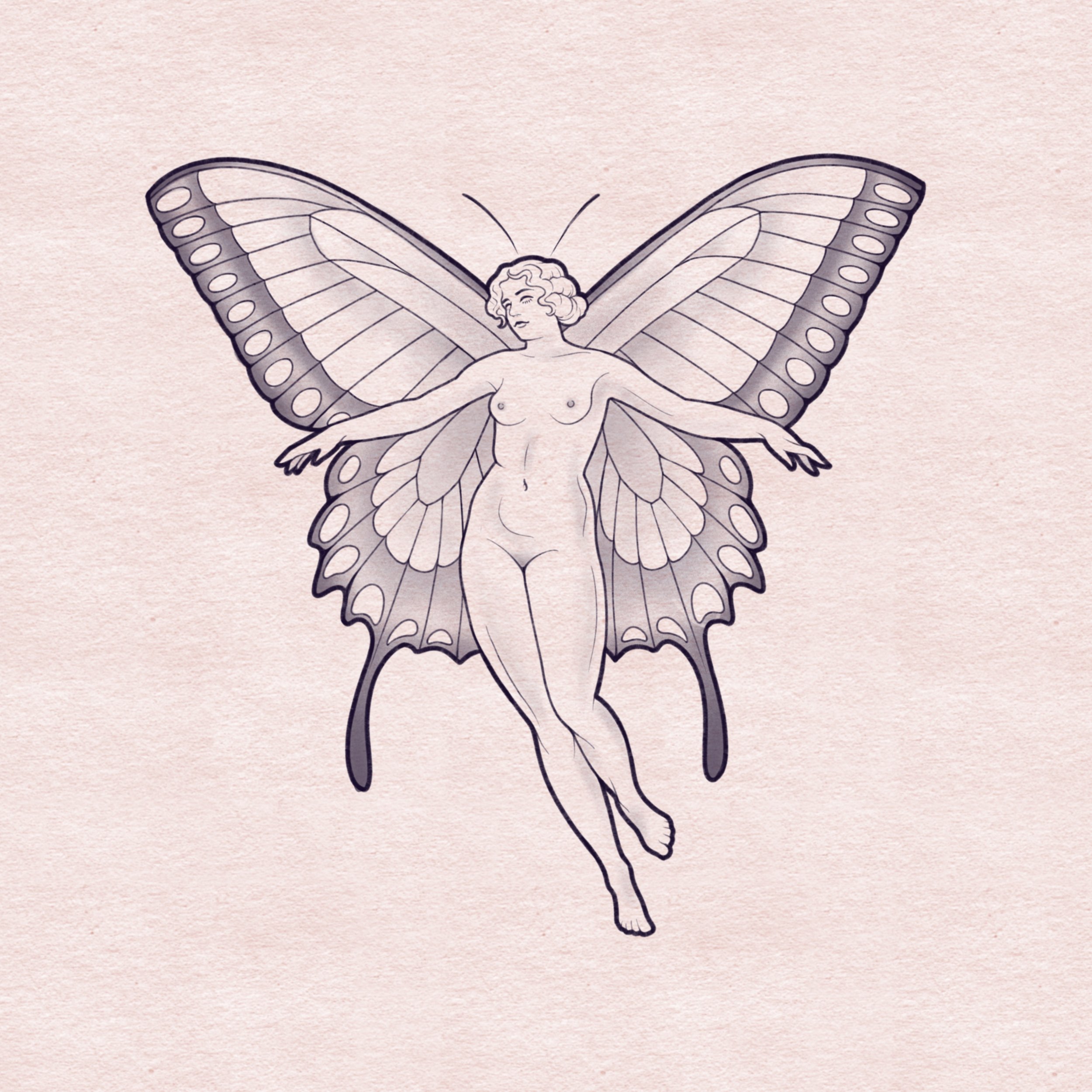Femme butterfly fairy - 9"