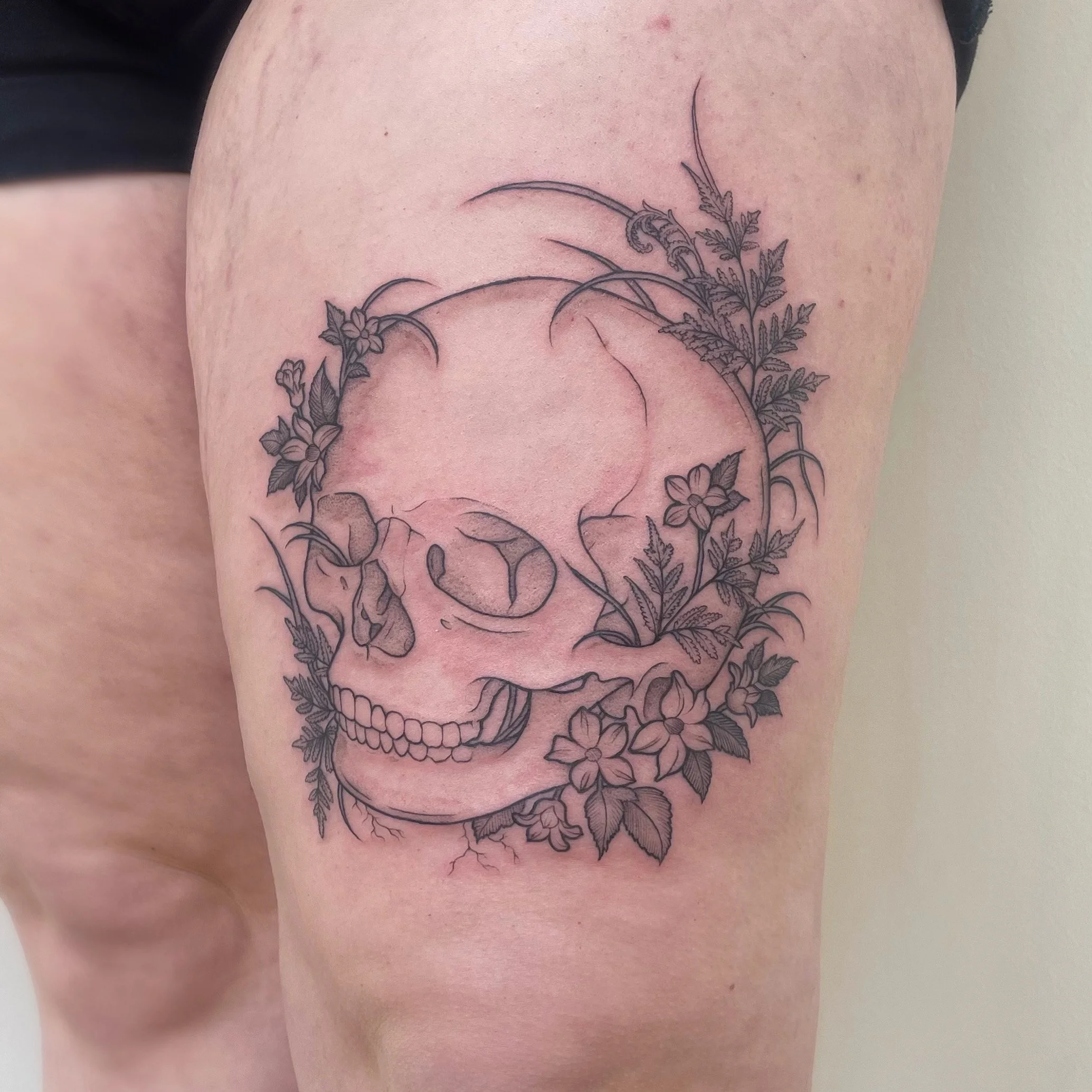 Skull with florals