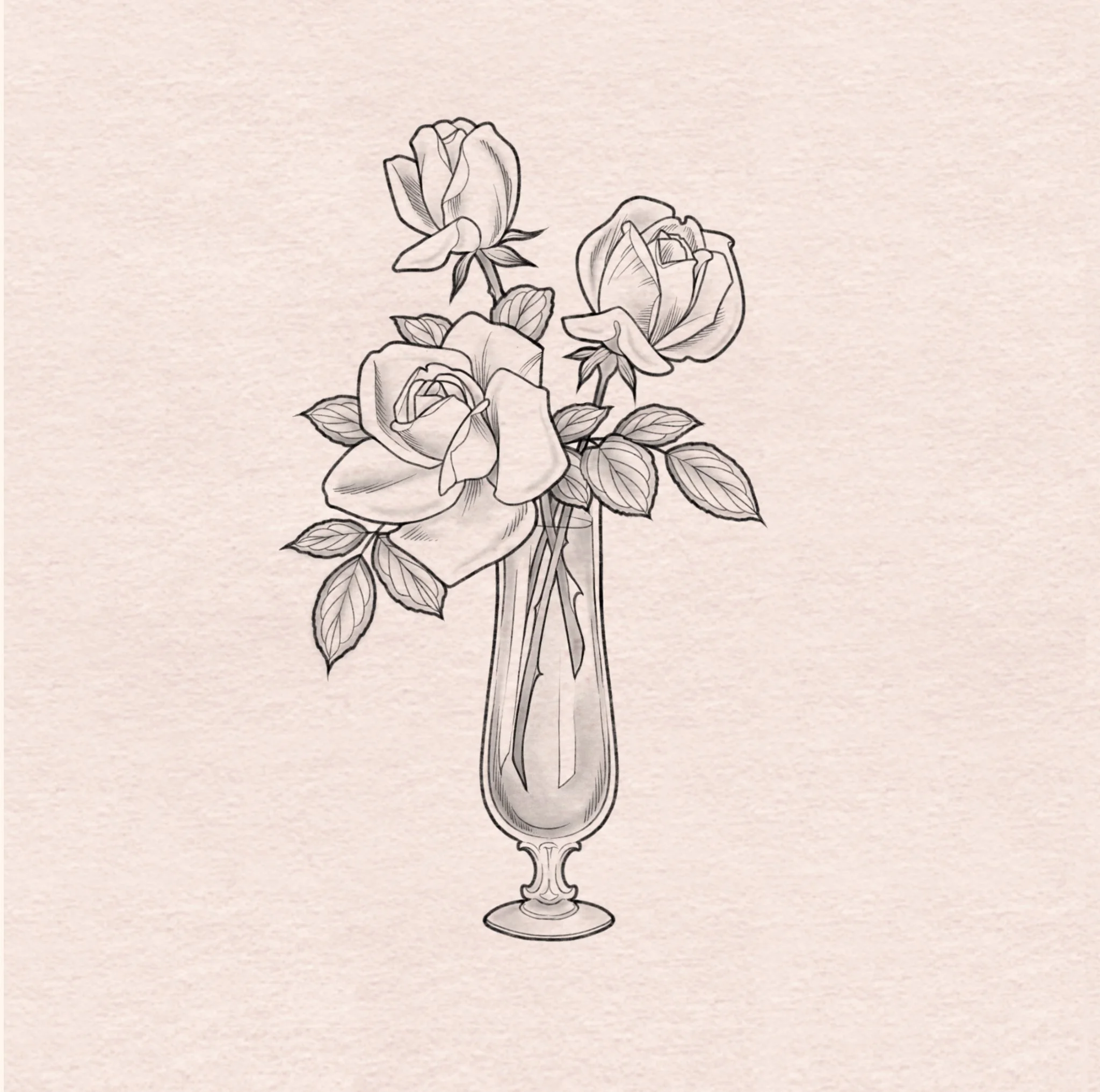 Rose vase - 6"