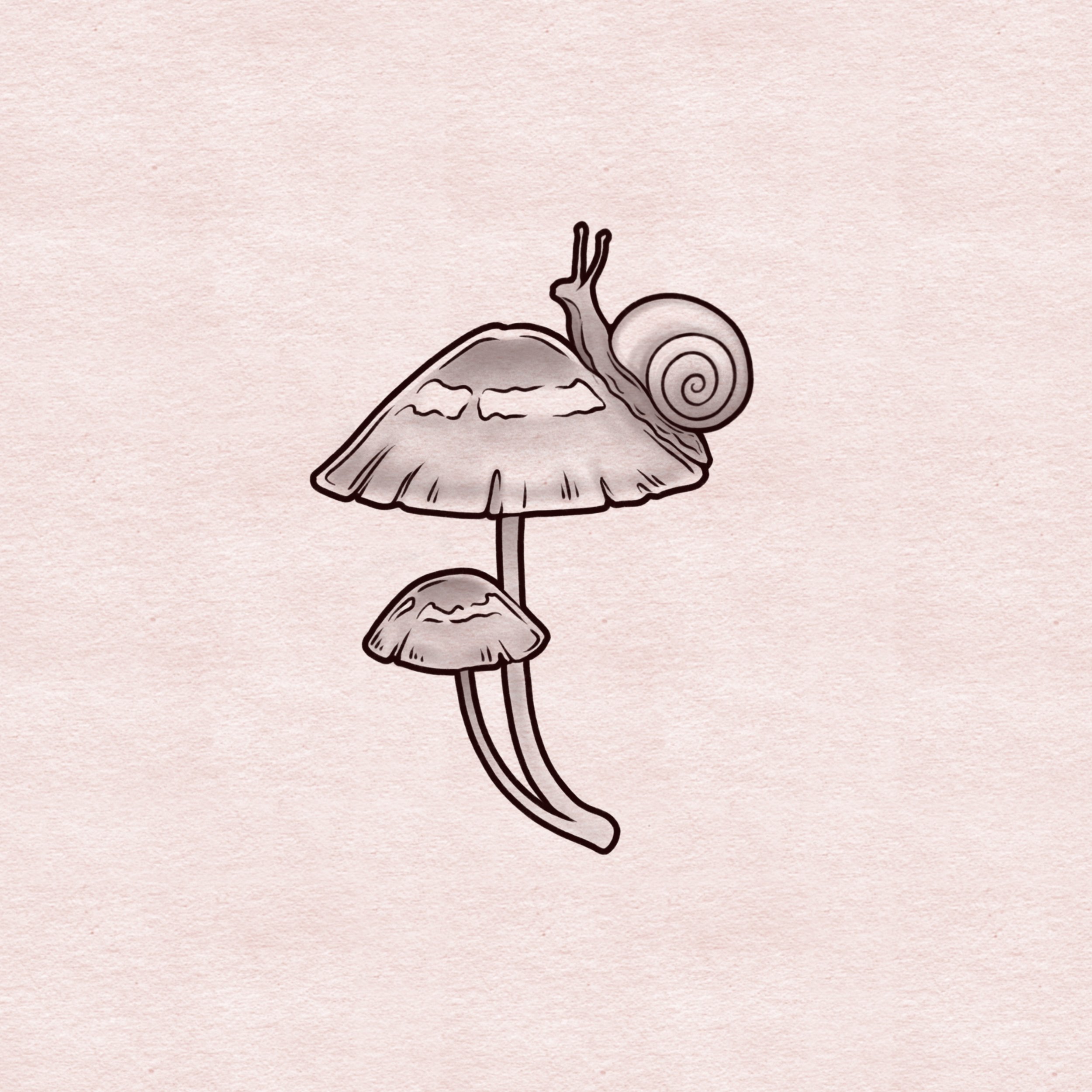 Mushrooms with snail - 3.5”