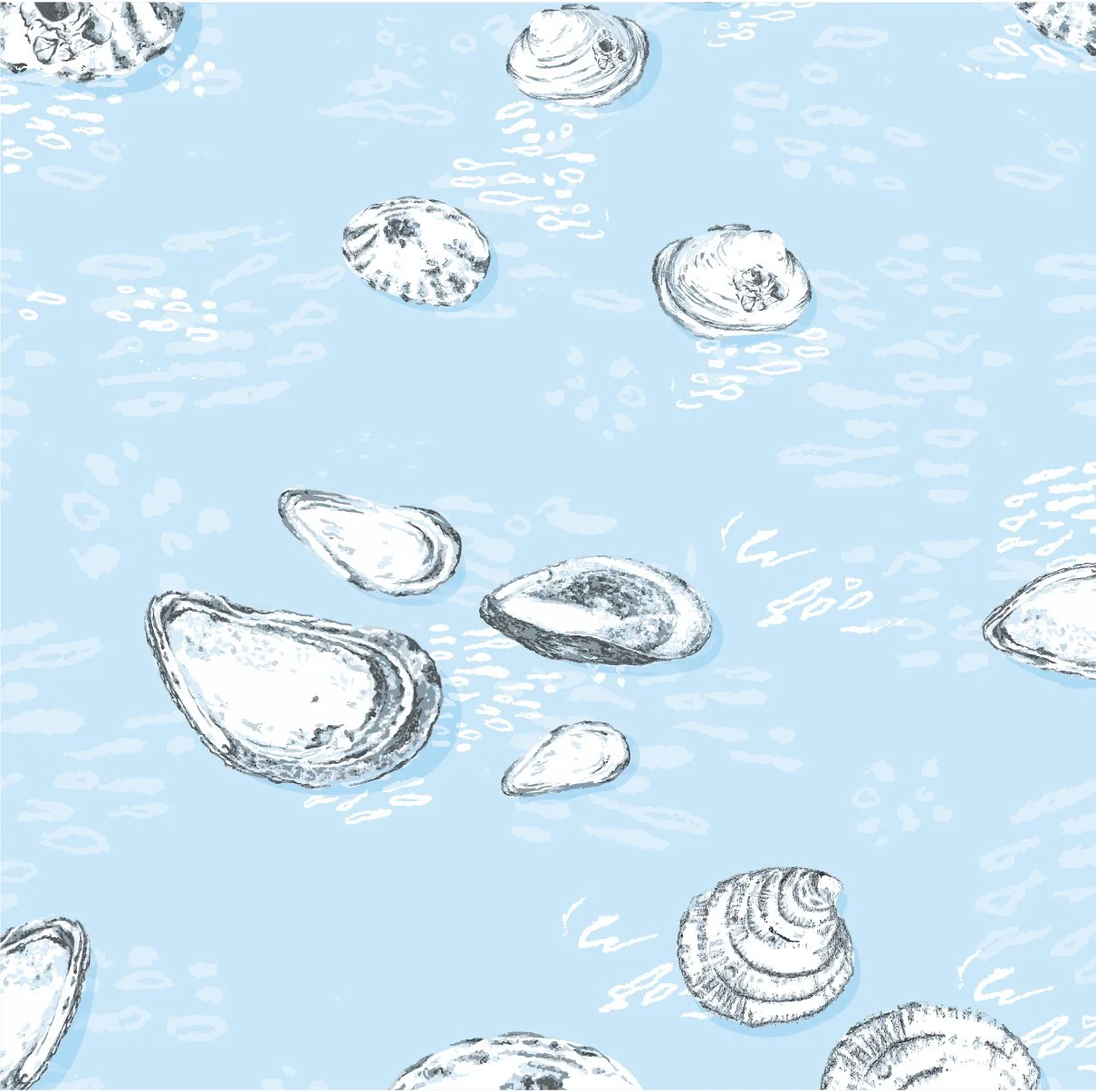 Beach Shell Surface Pattern repeat