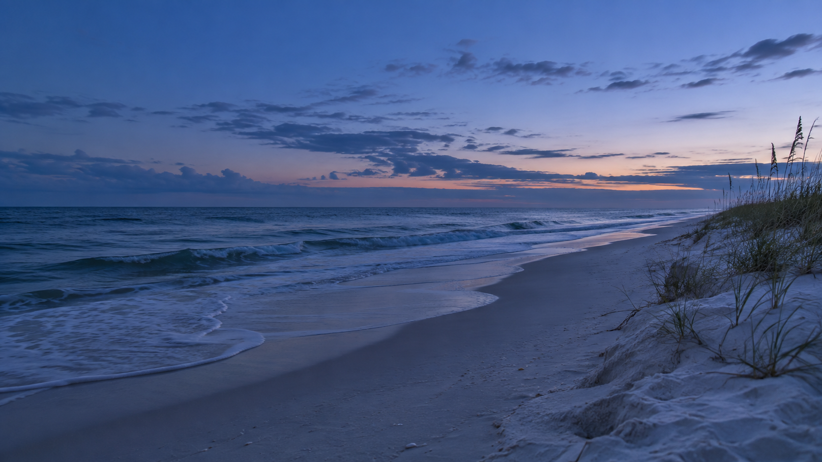 Ocean scene at twilight