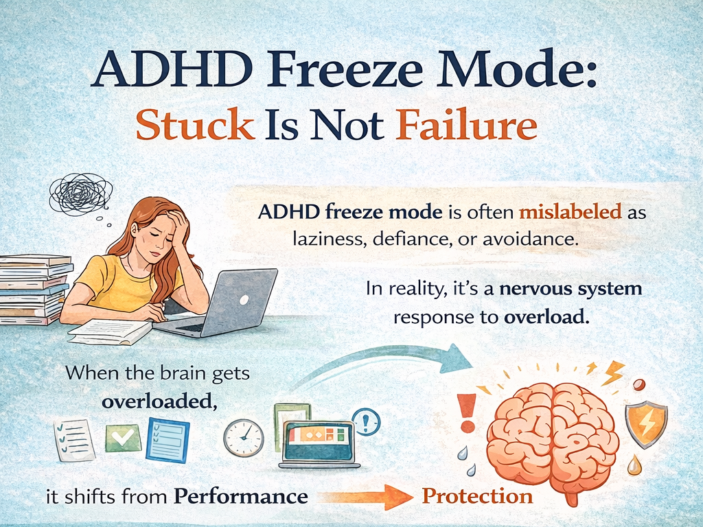 How to Calm ADHD Freeze Mode&nbsp;A Step-by-Step Overwhelm Reset&nbsp;