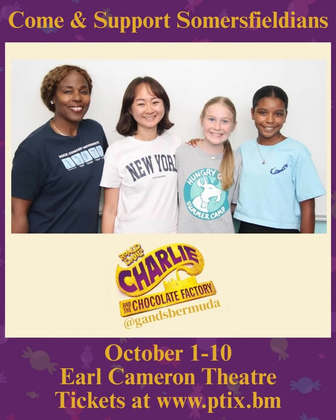 Meet some of the Somersfield crew bringing G&amp;S&rsquo;s Charlie and the Chocolate Factory to life!
Cheer on Janice Pearman, Julie Yoon, Emma Osborne, and Della Masters on stage &mdash; and Allie Zuckerman behind the scenes!

📅 1&ndash;10 October

