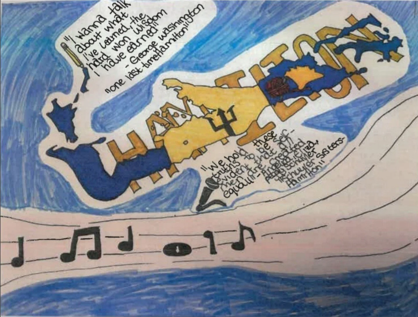 Ameina Soares &rsquo;30 has submitted her artwork 𝘔𝘺 𝘐𝘥𝘦𝘯𝘵𝘪𝘵𝘺 𝘐𝘯𝘬 𝘢𝘯𝘥 𝘗𝘢𝘪𝘯𝘵 to this year&rsquo;s Harvey Cooper Award. Ameina uses vibrant alcohol markers to highlight the Barbados flag, blends it with the outline of Bermuda, and 