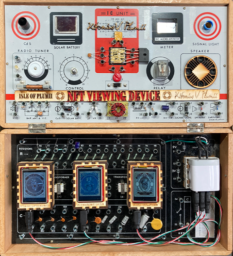 TFT displays showing NFT images