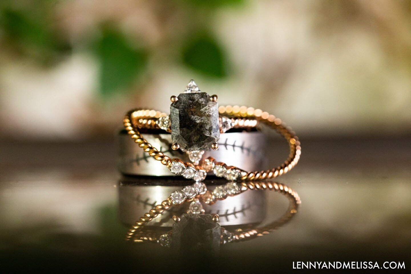 Unique &amp; beautiful rings. 

Wedding rings on things. Check out that reflection. 

#miamiweddingphotographer #nycweddingphotographer #miamiweddings #southfloridaweddings #weddingrings #weddingring #engagementrings #engagementring #lennyandmelissa 