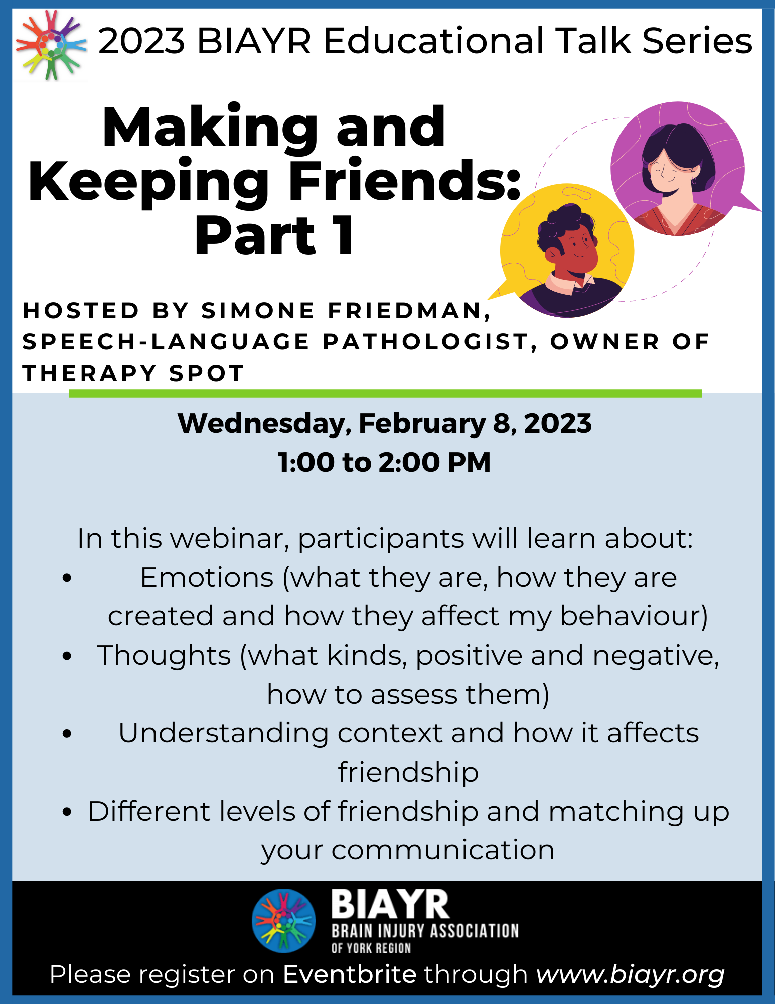 Making And Keeping Friends Part 1 2023 BIAYR Educational Talk Series Making and keeping friends part 1 2023 biayr educational talk series