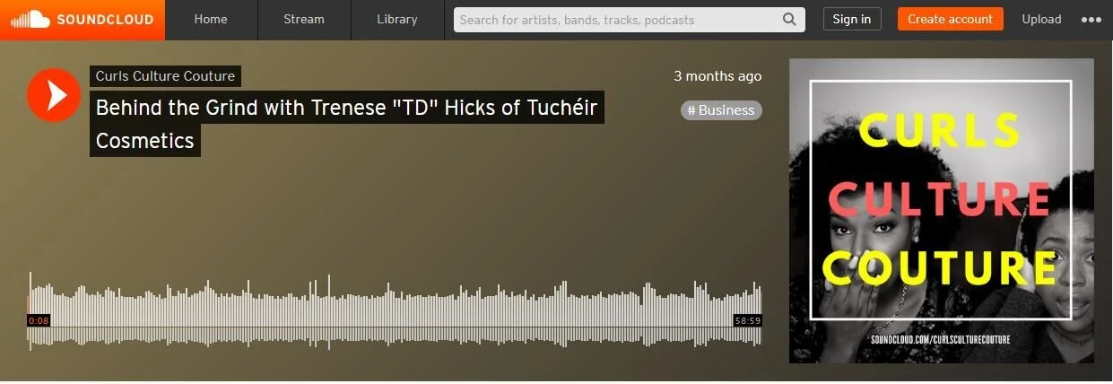 Tucheir Cosmetics Featured On Curls, Culture and Couture Podcast