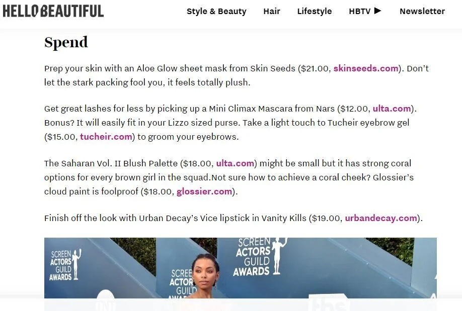 Tucheir Cosmetics Featured In Hello Beautiful