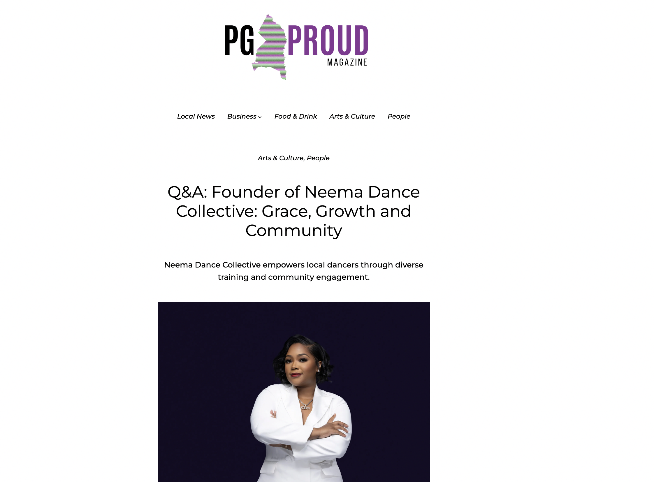 NEEMA DANCE COLLECTIVE FEATURED IN PG PROUD MAGAZINE