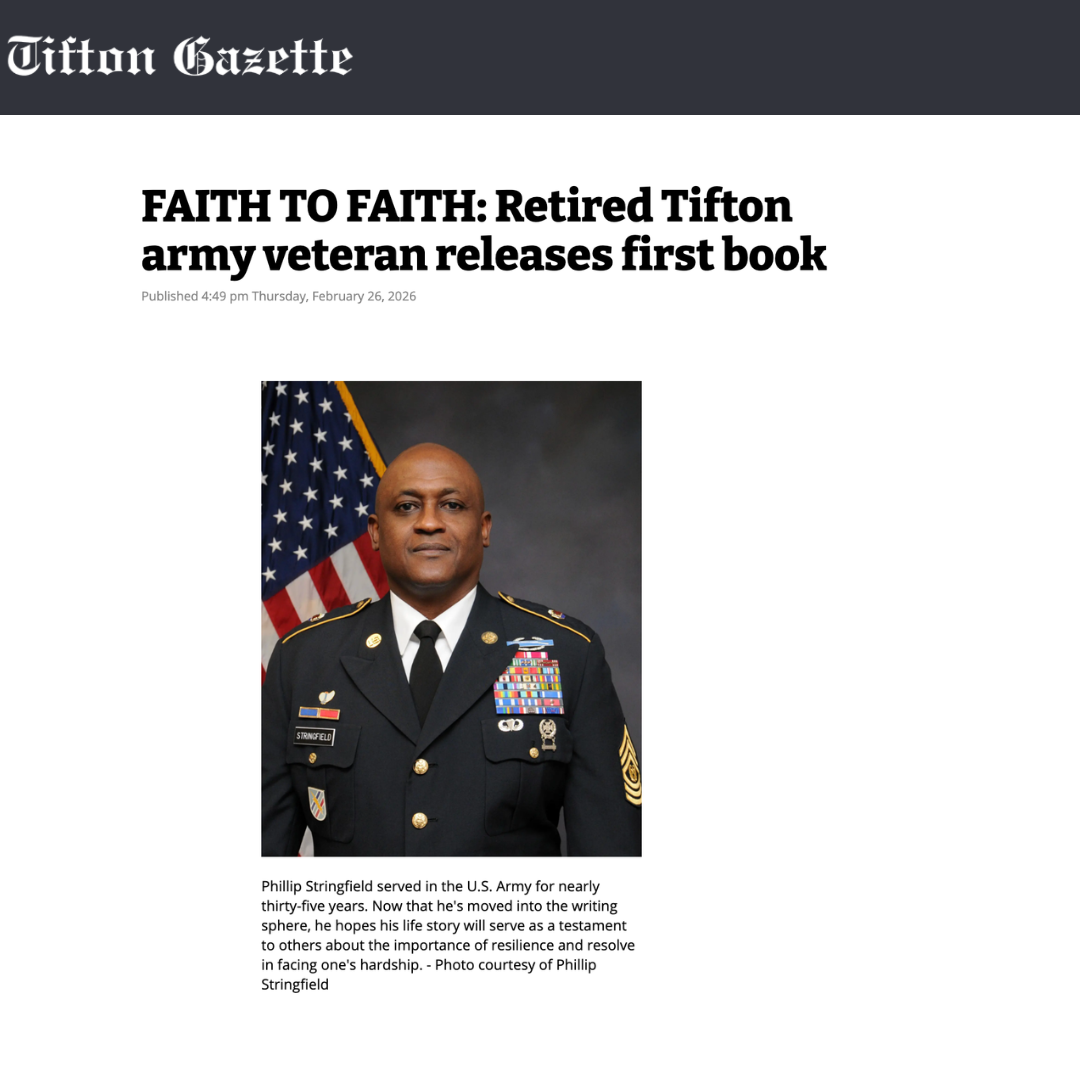 PHILLIP A. STRINGFIELD FEATURED IN THE TIFTON GAZETTE