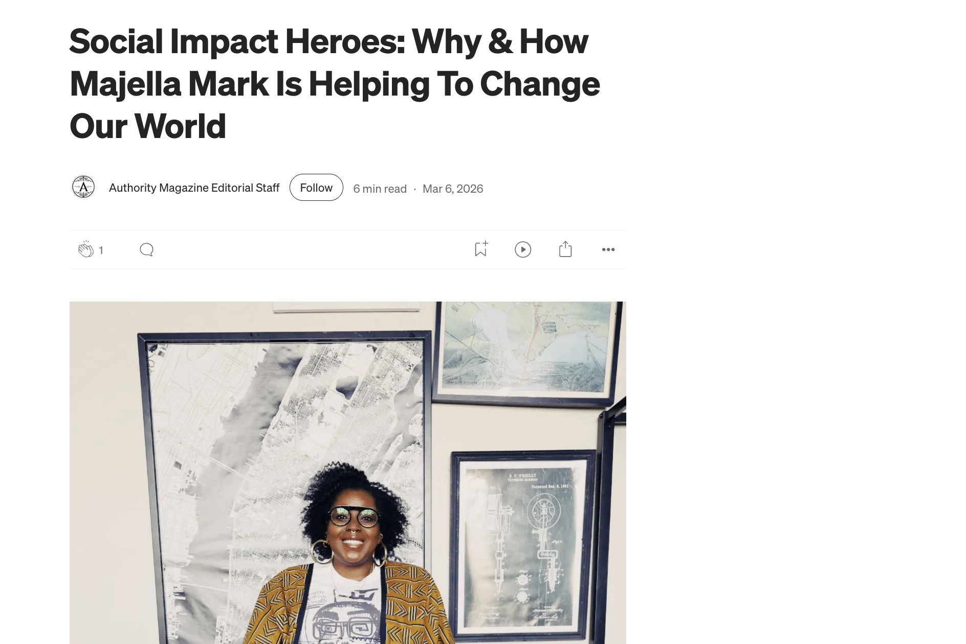 MAJELLA MARK FEATURED IN AUTHORITY MAGAZINE