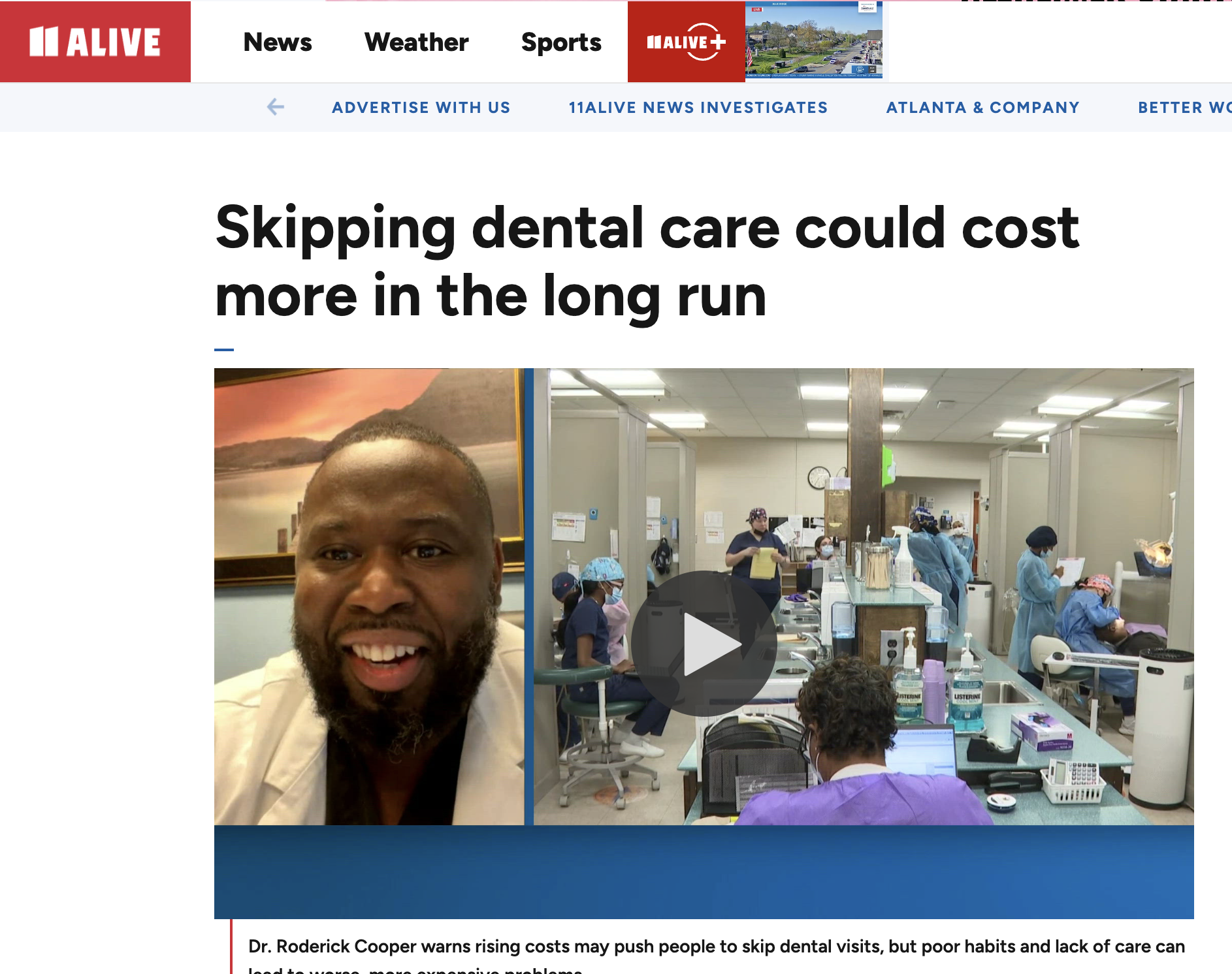 DR. COOPER FEATURED ON 11ALIVE 