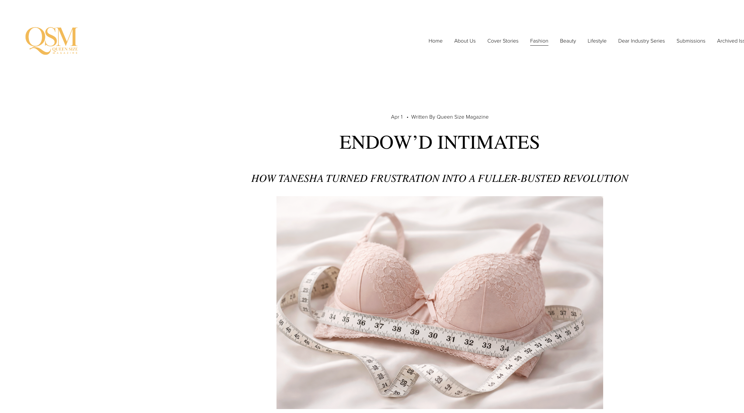 ENDOW’D INTIMATES FEATURED IN QUEEN 