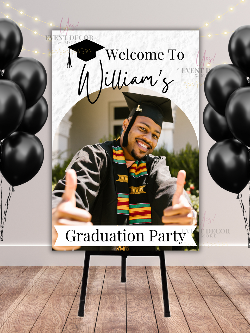 Graduation Party Welcome Sign Template (Editable)