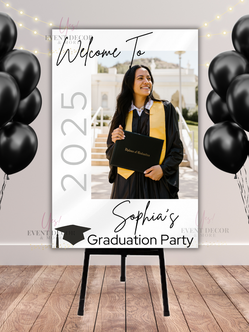 Graduation Party Welcome Sign Template (Editable)