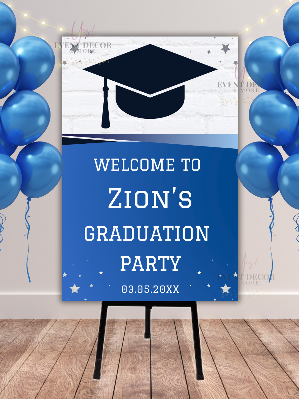 Graduation Party Welcome Sign Template (Editable)