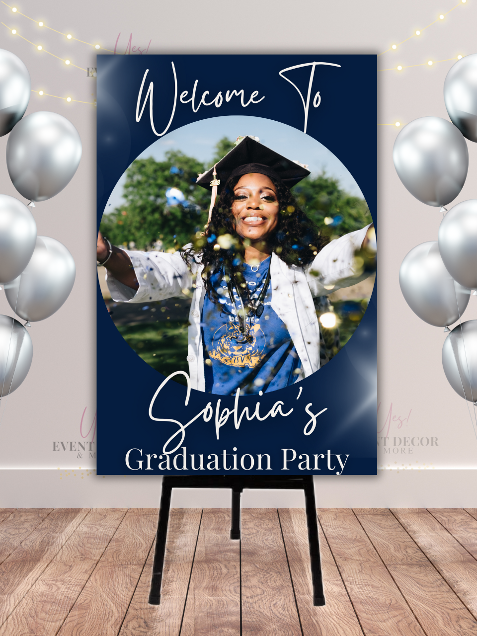Graduation Party Welcome Sign Template (Editable)