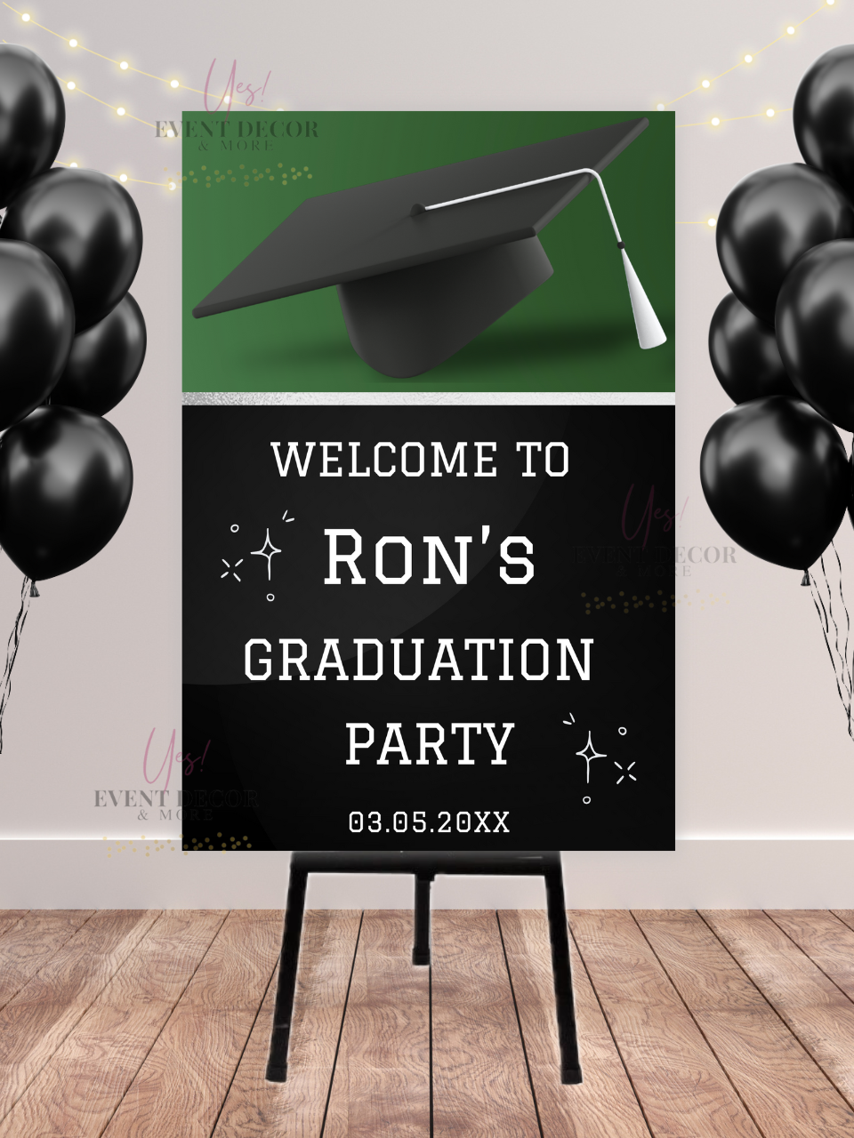 Graduation Party Welcome Sign Template (Editable)