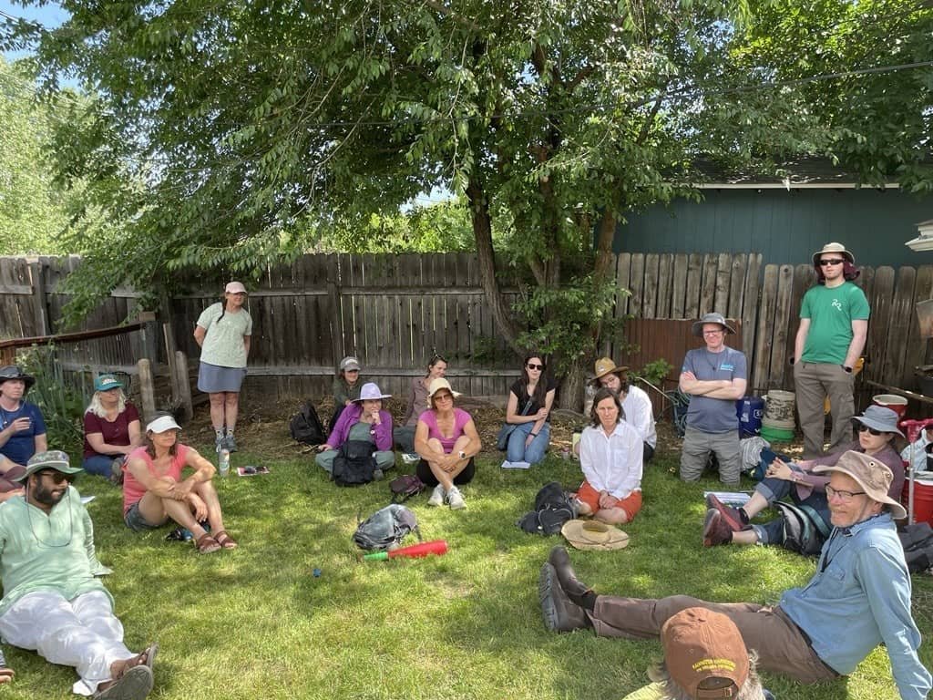   Brad Lancaster (Author, Rainwater Planting Pioneer) leading a hands-on site assessment exercise.  