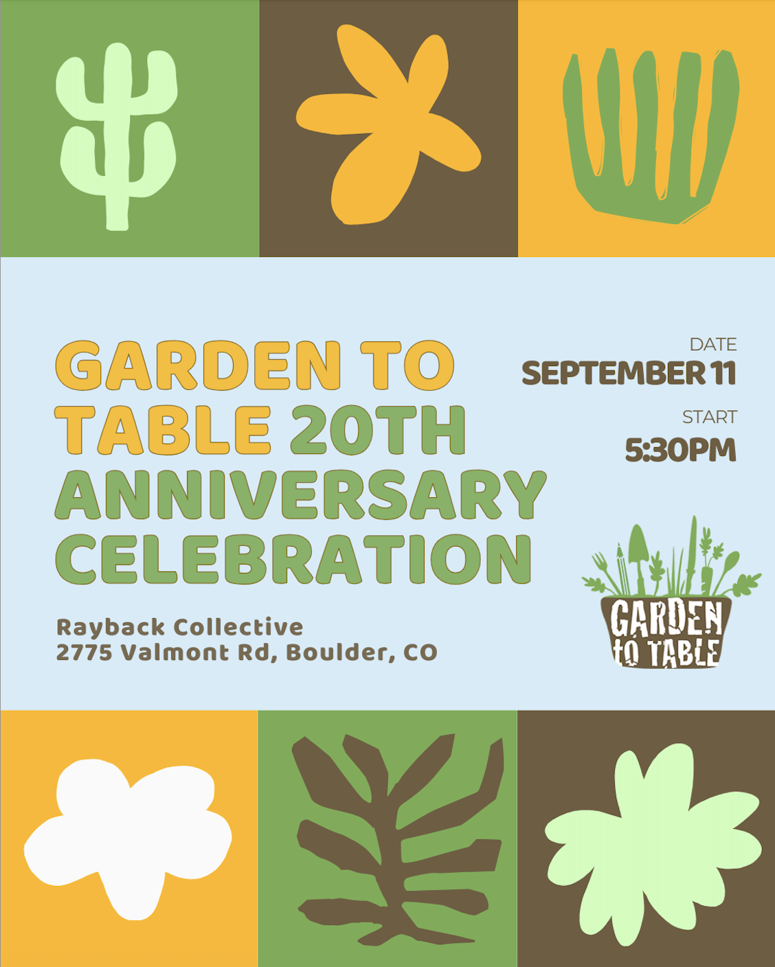 Garden to Table 20th Anniversary Celebration