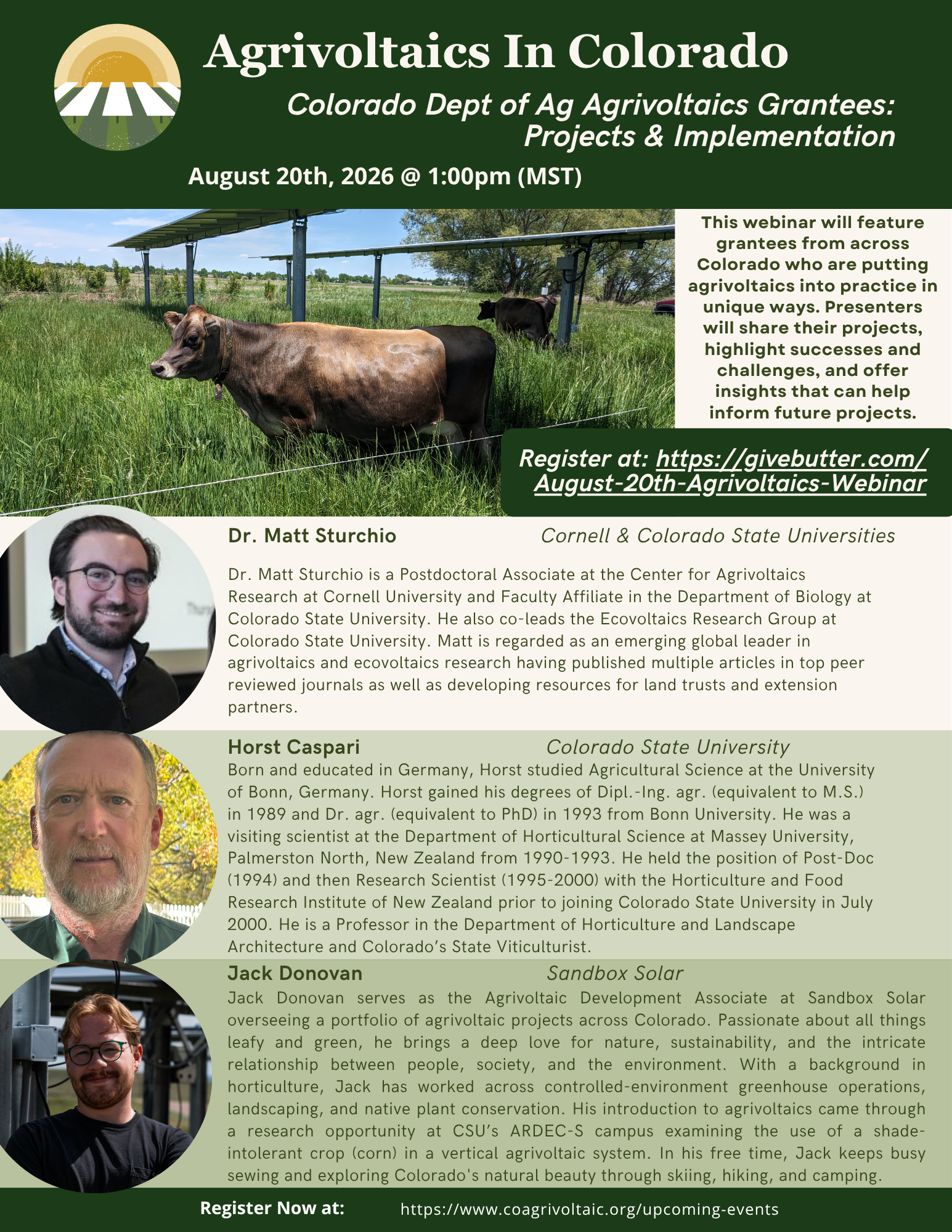 Agrivoltaics Webinar: Other CDA Agrivoltaics Grantees