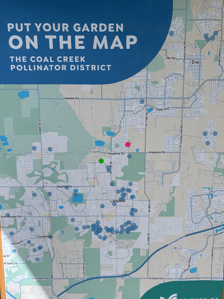 A map of Friends of Coal Creek's Pollinator District
