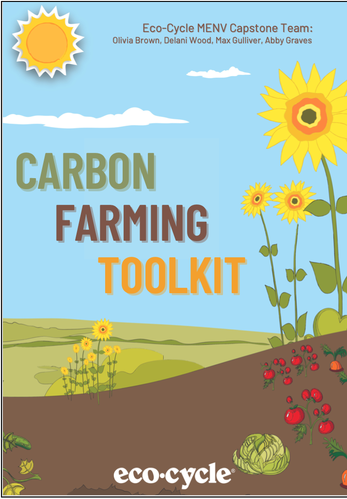 Cover of a booklet titled "Carbon Farming Toolkit" by eco-cycle