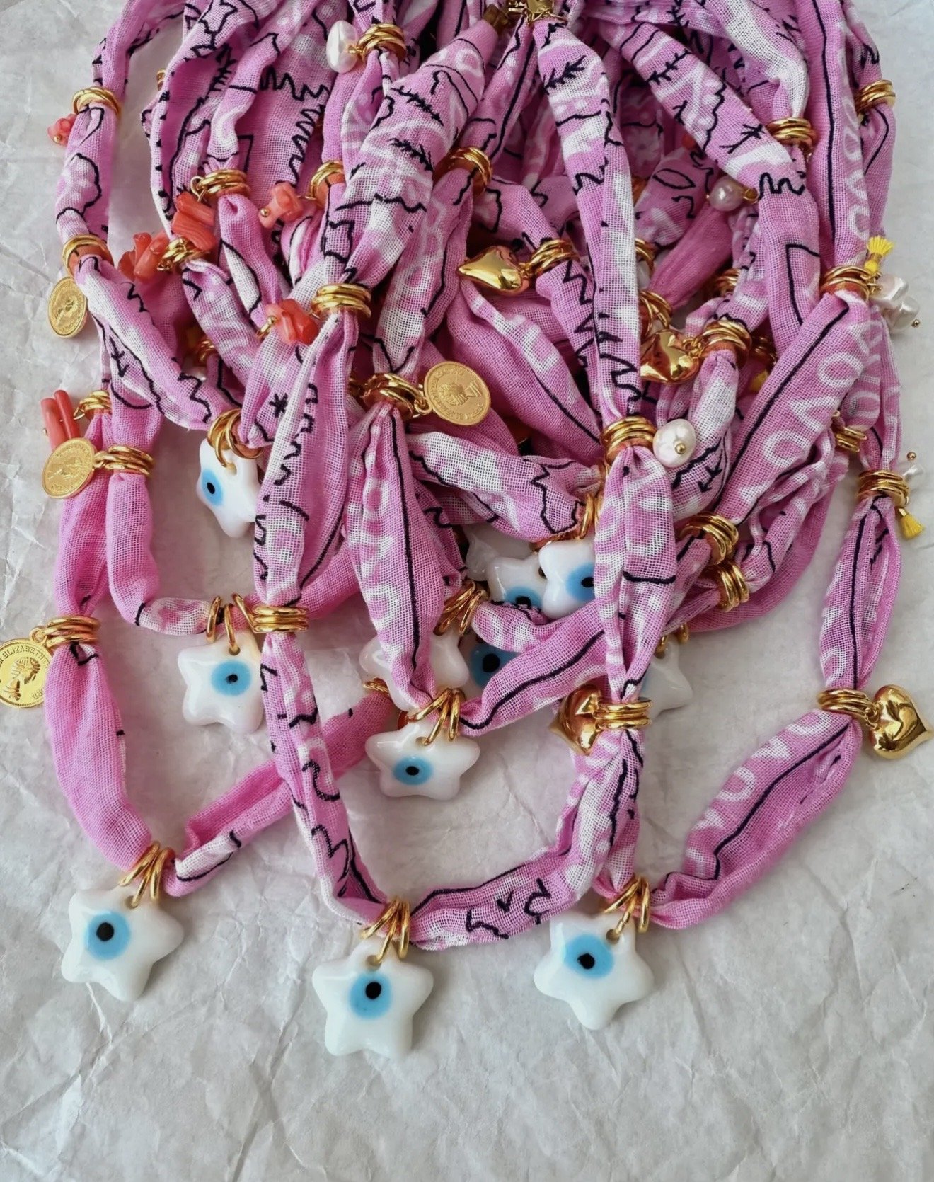 PRE-ORDER | Pink Bandana Scarf Necklace